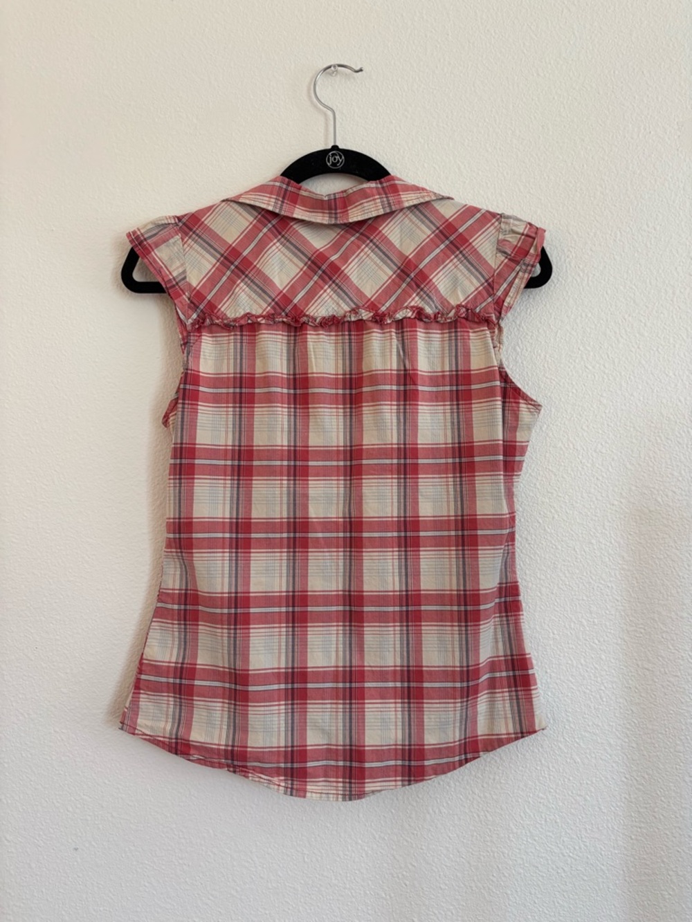 vintage guess plaid button up blouse Y2K size large - Picture 5 of 6